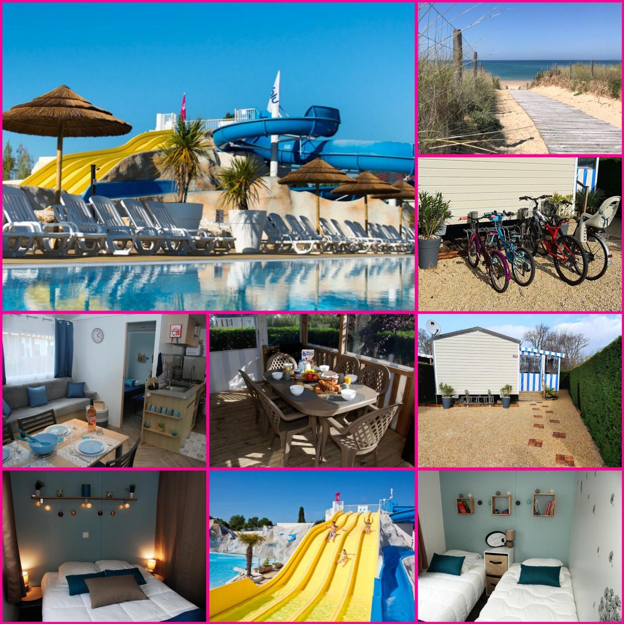 Mobilhome 2Ch Climatise-Terrasse Fermee-4 Velos-Camping 4 Etoiles Les Charmettes Les Mathes Kültér fotó